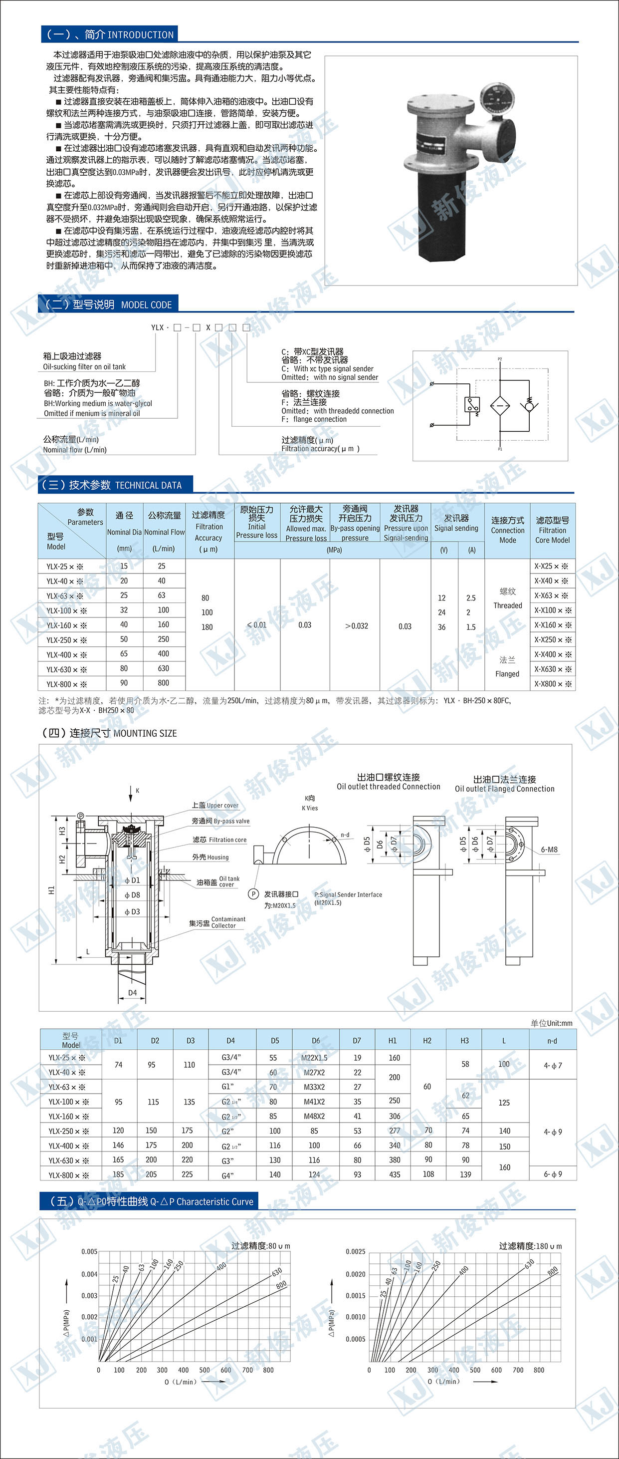 YLX系列箱上吸油过滤器 - 新峻液压
